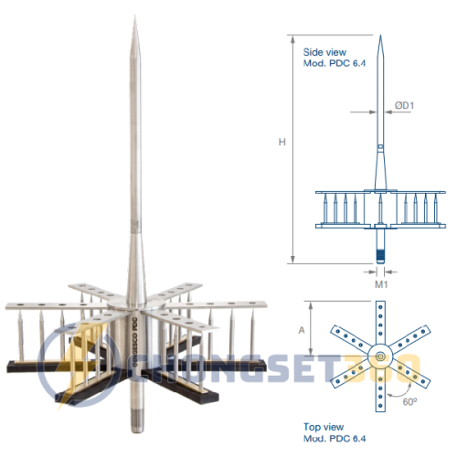 PDC 6.4 Kim thu sét tia tiên đạo sớm Ingesco